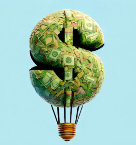 dollar shaped balloon